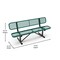 Flash Furniture Sigrid 6' Outdoor Bench with Backrest, Commercial Grade Green Mesh Seat, Backrest, Black Steel Frame SLF-AG4HUT2-GN-GG - alternate 2